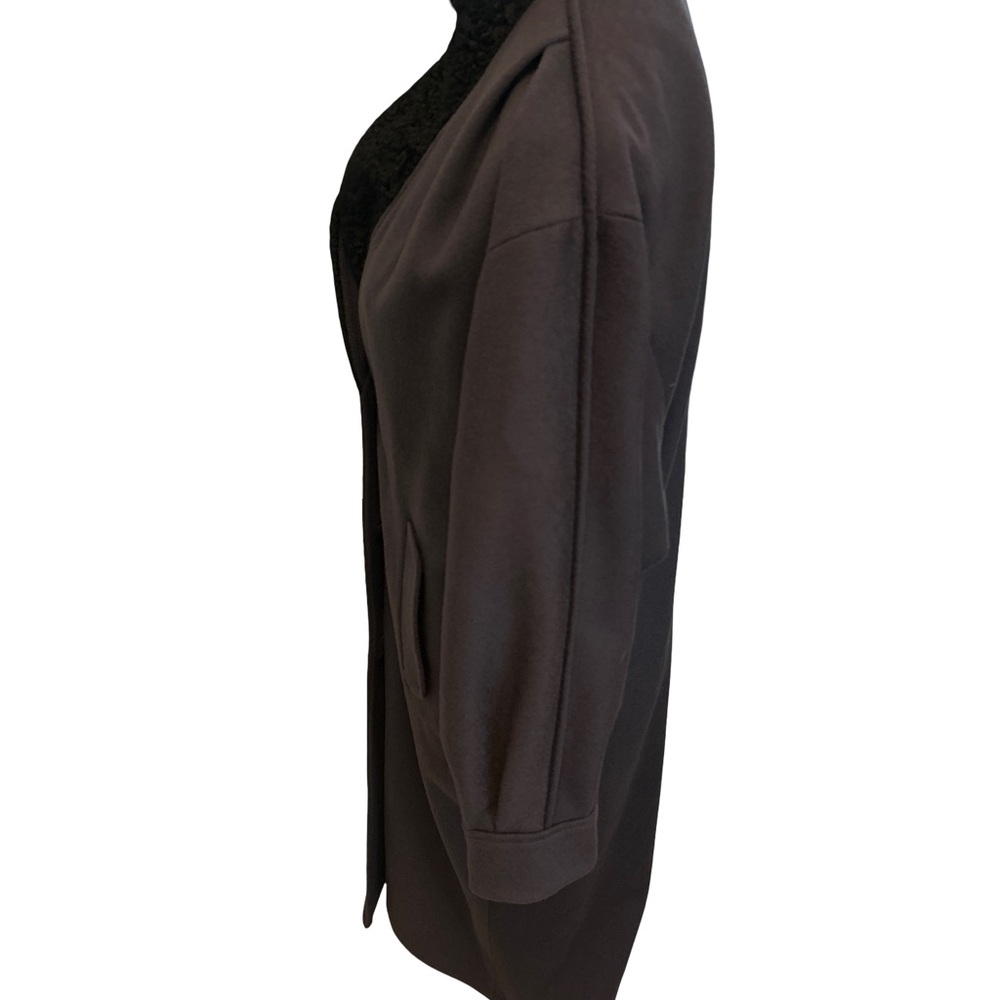VTG 90s Y2K Portraits Petite Black 100% Wool Coat | Made in USA | Minimalist - Picture 5 of 13